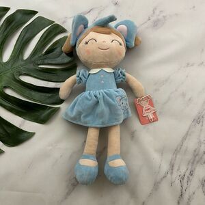 Gloveleya Spring Girl Baby Doll Plush Stuffed New Blue Elephant Outfit Toy